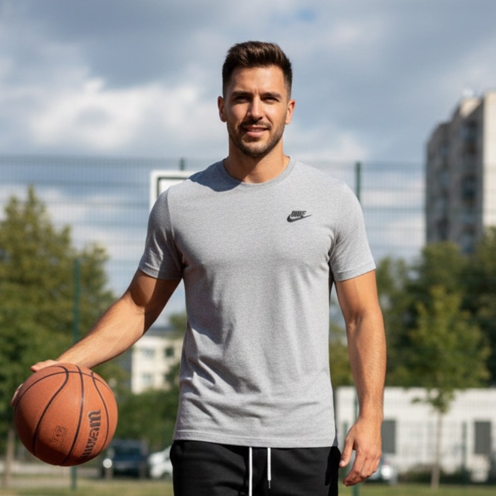 Nike Men's Heather Shirt , Gray color SizeXL